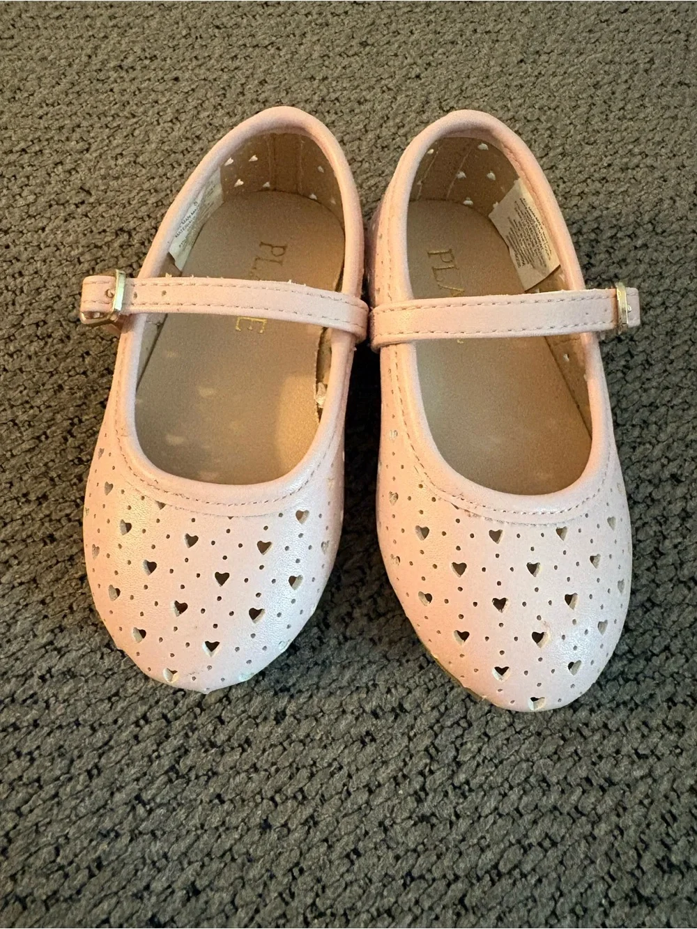 The Children’s Place Blush Pink Heart-Cut Mary Jane Girls Shoes